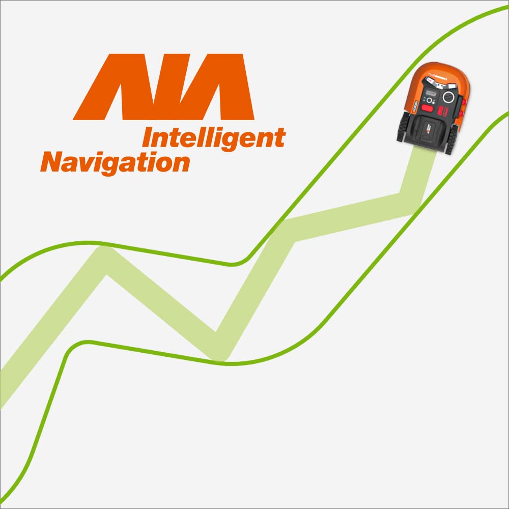 WORX Landroid WR169E Mähroboter mit Begrenzungskabel für Gärten bis 300m² - AIA Navigation - App Steuerung, WLAN, Bluetooth - Cut-to-Edge - 16 cm Schnittbreite - 30-60 mm Schnitthöhe